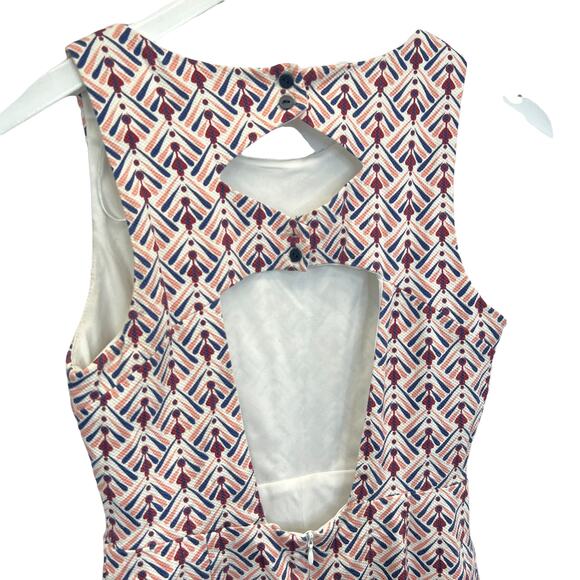 Zara Sleeveless Cutout Back Mini Romper Size S All Over Print Festival Chic Boho - Picture 5 of 8